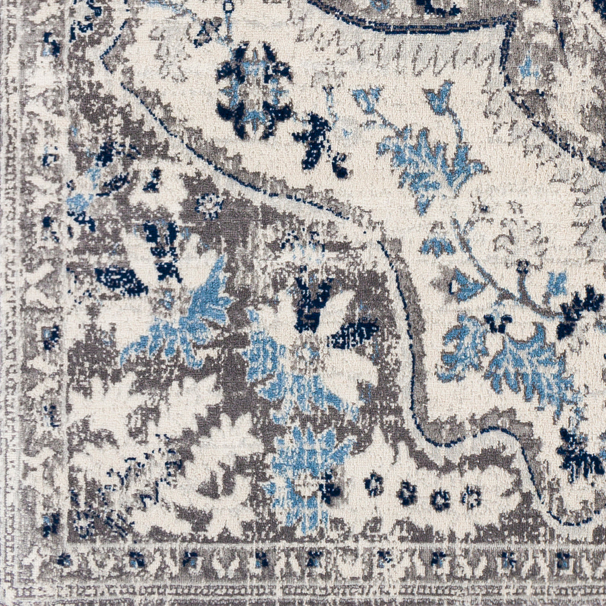 Surya Roma Rom-2359 Navy, Light Gray, Cream, Medium Gray Rugs.
