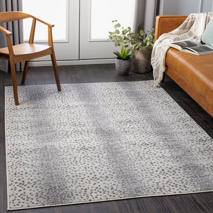 Surya Roma Rom-2371 Charcoal, Cream, Medium Gray, Light Gray Area Rug