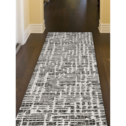 Liora Manne Savannah Grid 9512/47 Charcoal Area Rug