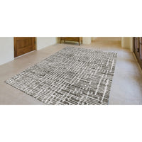 Liora Manne Savannah Grid 9512/47 Charcoal Area Rug