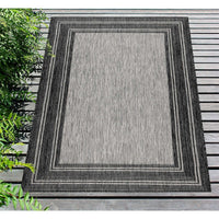 Liora Manne Carmel Multi Border 8425/48 Black Bordered Area Rug