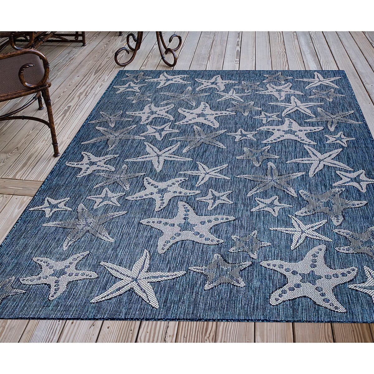 Liora Manne Carmel Starfish 8415/33 Navy Coastal Area Rug