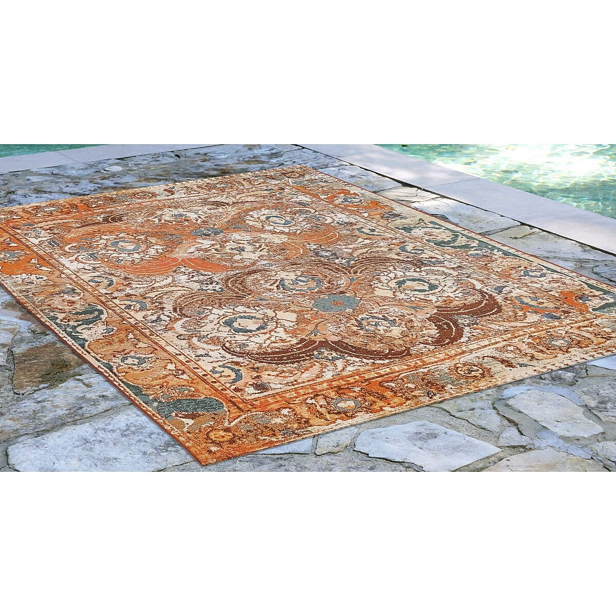 Liora Manne Marina Kashan 8044/09 Amber Vintage / Distressed Area Rug