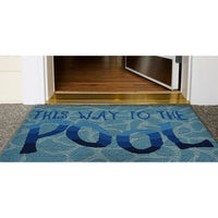 Liora Manne Frontporch This Way To The Pool 4448/03 Water Novelty Area Rug