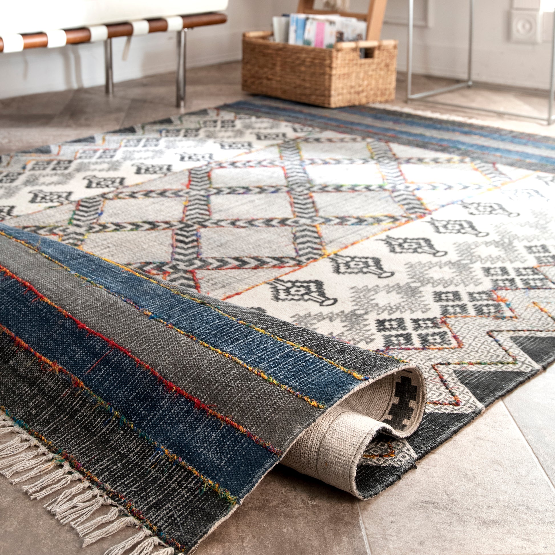 Nuloom Tribal Reita Ntr3055A Gray Area Rug