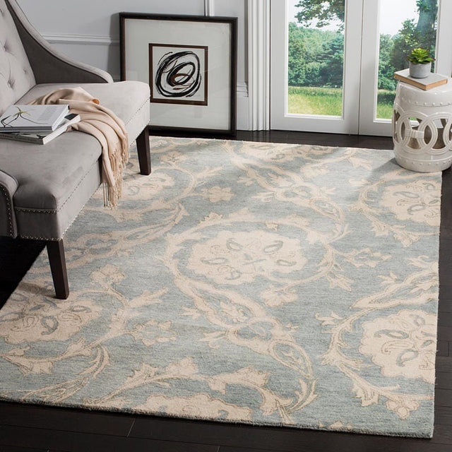 Safavieh Roslyn Ros901A Light Blue / Ivory Rugs.