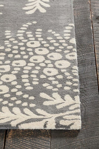 Chandra Rowe row-11107 Gray Floral / Country Area Rug