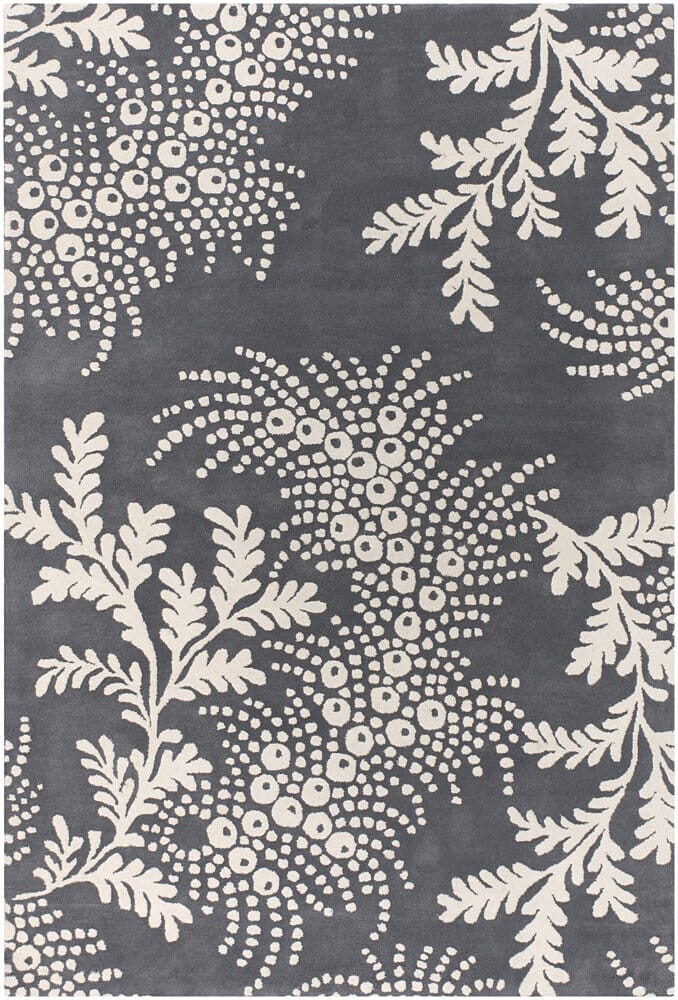 Chandra Rowe row-11107 Gray Floral / Country Area Rug