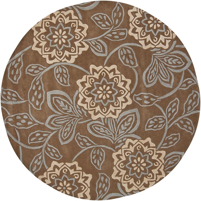 Chandra Rowe row11112 Brown Floral / Country Area Rug