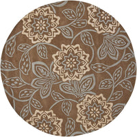 Chandra Rowe row11112 Brown Floral / Country Area Rug