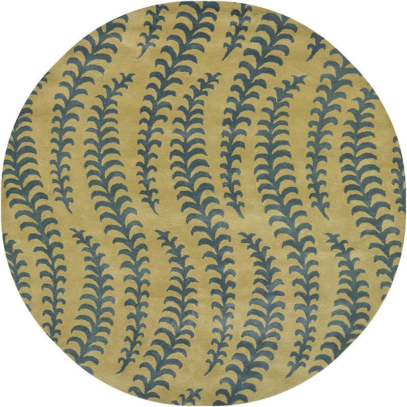Chandra Rowe Row11122 Green / Blue Floral / Country Area Rug