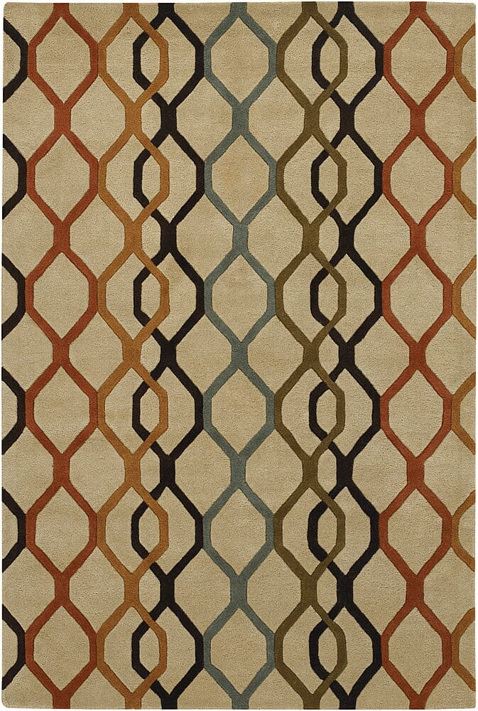 Chandra Rowe row11125 Beige Geometric Area Rug