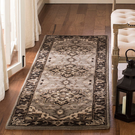 Safavieh Royalty Roy700G Silver / Charcoal Rugs.