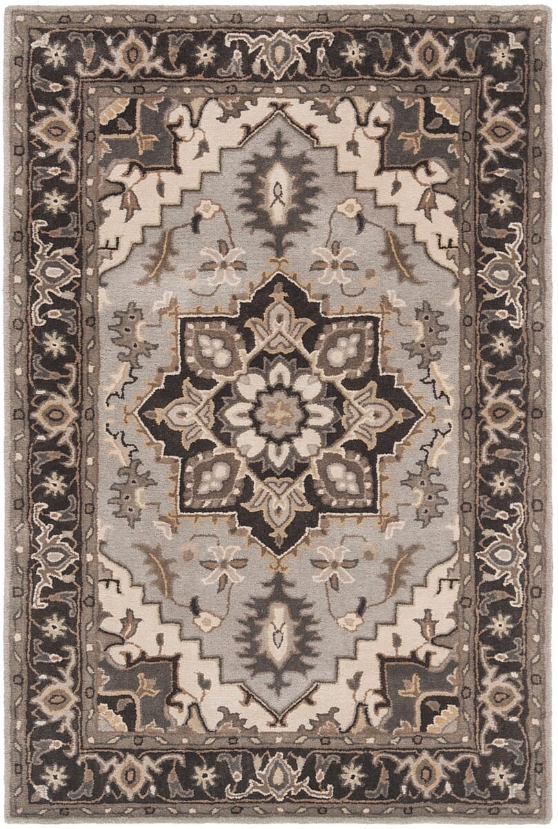 Safavieh Royalty Roy700G Silver / Charcoal Area Rug