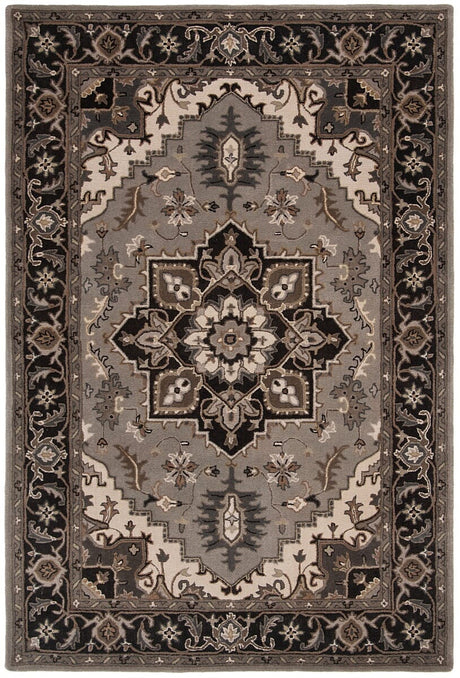 Safavieh Royalty Roy700G Silver / Charcoal Rugs.