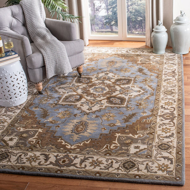 Safavieh Royalty Roy700M Light Blue / Beige Rugs.