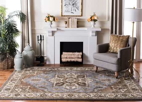 Safavieh Royalty Roy700M Light Blue / Beige Rugs.