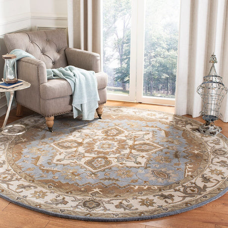 Safavieh Royalty Roy700M Light Blue / Beige Rugs.