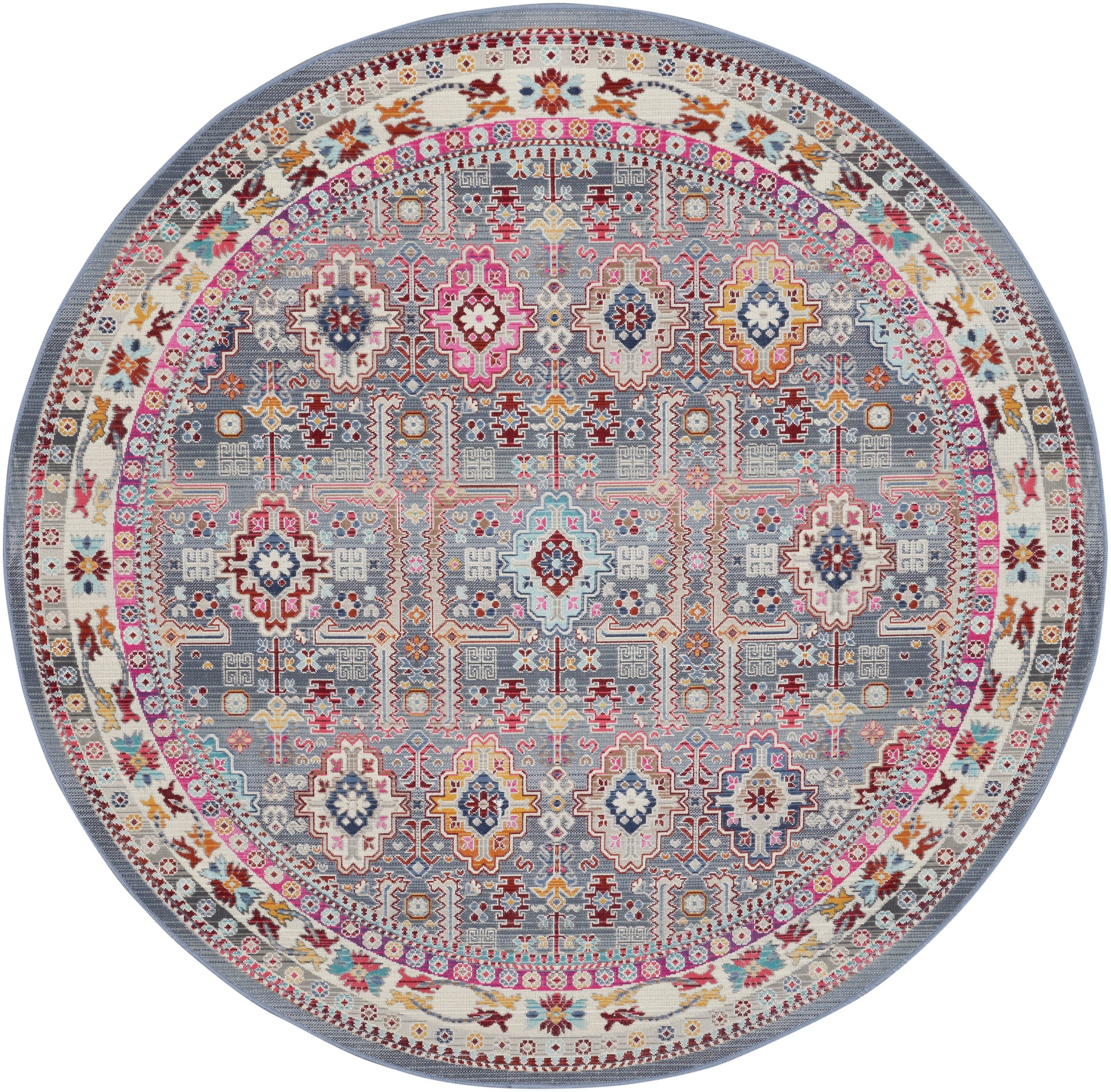 Nourison Vintage Kashan Vka05 Grey/Multi Area Rug