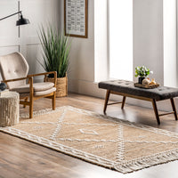 Nuloom Viola And Textured Nvi3582A Natural Area Rug