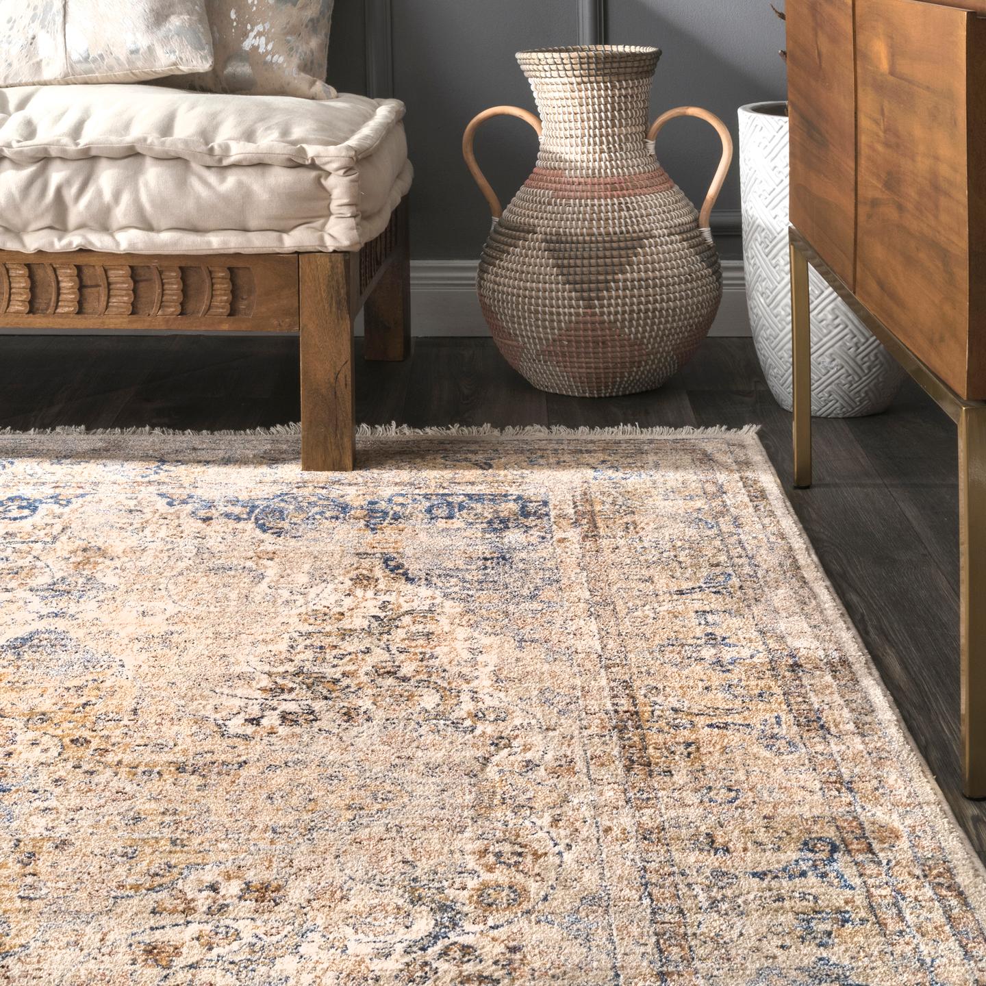 Nuloom Vintage Roxie Nvi2964A Blue Area Rug