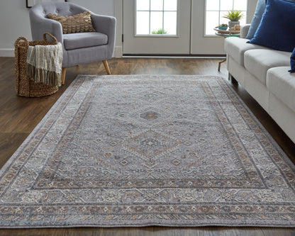 Feizy Francisco 39Gbf Gray/Rust Area Rug