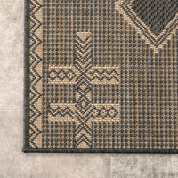 Nuloom Dana Aztec Emblem Nda1791B Charcoal Area Rug