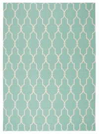 Nourison Home And Garden Rs087 Aqua Geometric Area Rug