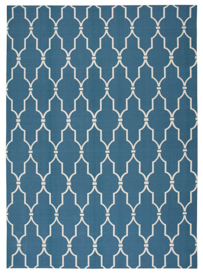Nourison Home And Garden Rs087 Navy Geometric Area Rug