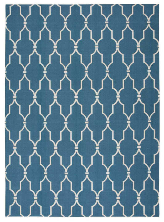 Nourison Home And Garden Rs087 Navy Geometric Area Rug