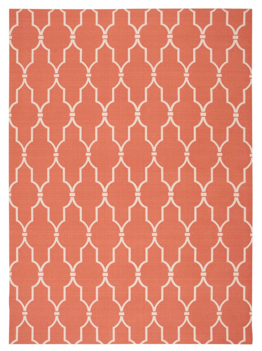 Nourison Home And Garden Rs087 Orange Geometric Area Rug