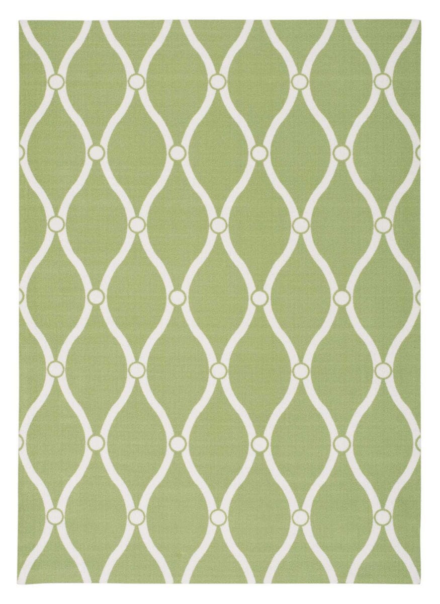 Nourison Home And Garden Rs089 Green Geometric Area Rug