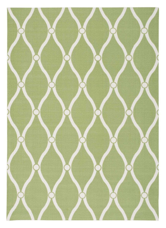 Nourison Home And Garden Rs089 Green Geometric Area Rug