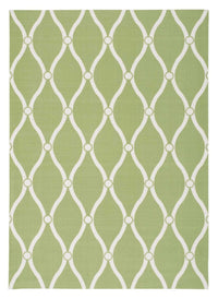 Nourison Home And Garden Rs089 Green Geometric Area Rug