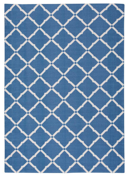 Nourison Home And Garden Rs091 Navy Geometric Area Rug