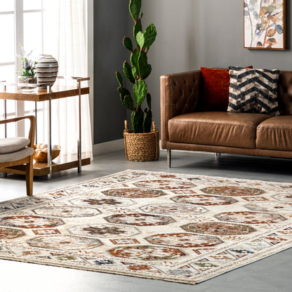 Nuloom Astrid Motif Nas1531A Beige Area Rug