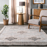 Nuloom Junie Modern Textured Nju2312A Gray Area Rug