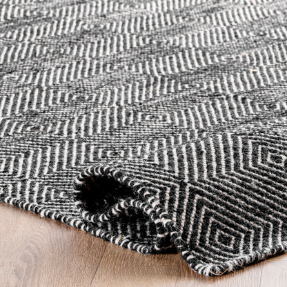 Nuloom Ago Hand Woven Nag2102A Black Area Rug