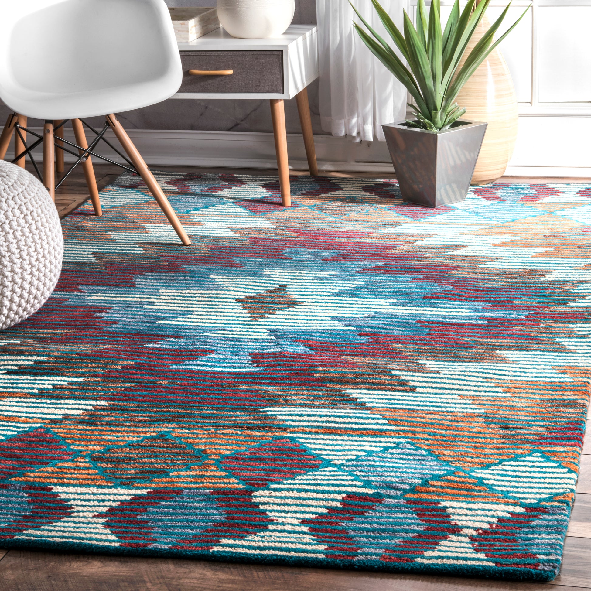 Nuloom Jerrod Ikat Nje2585A Multi Area Rug