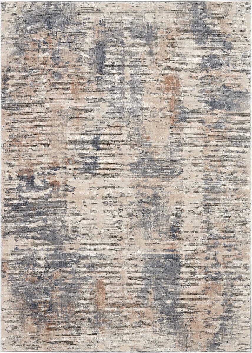 Nourison Rustic Textures Rus05 Beige / Grey Organic / Abstract Area Rug