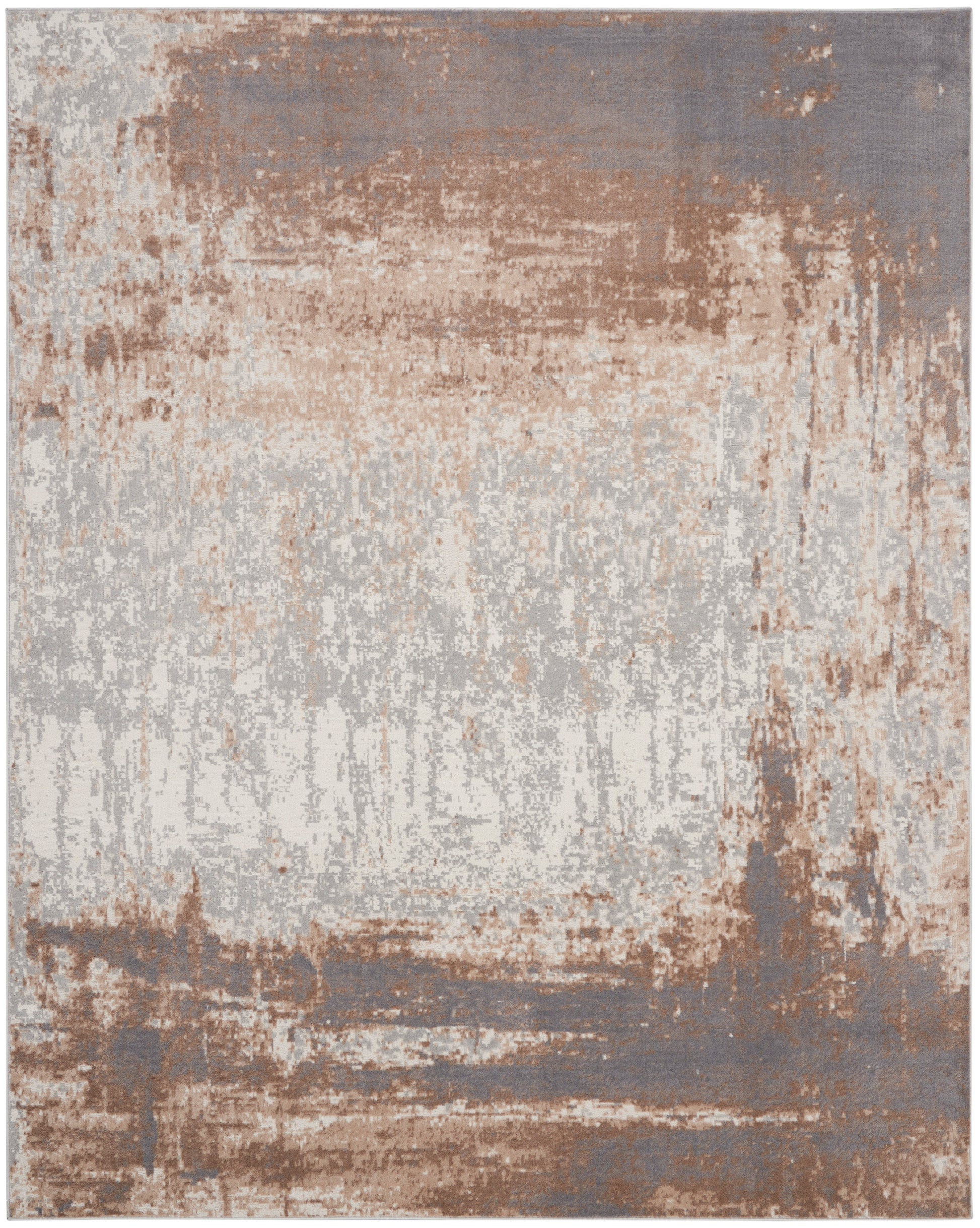 Nourison Elation Etn07 Grey Ivory Area Rug