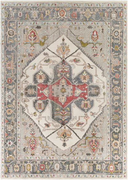 Surya Revere Rve-2307 Medium Gray, Light Gray, Pale Blue, Camel Area Rug