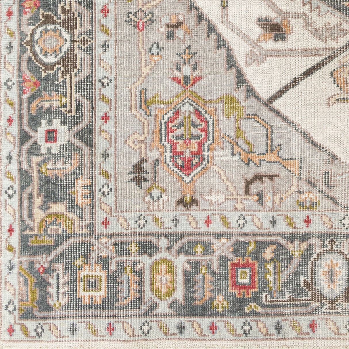 Surya Revere Rve-2307 Medium Gray, Light Gray, Pale Blue, Camel Rugs.