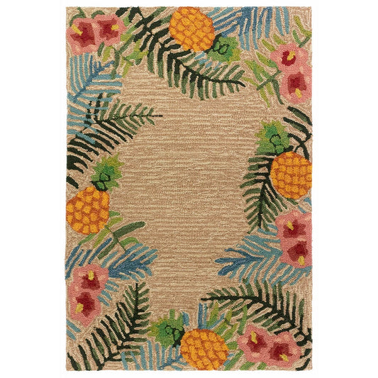 Liora Manne Ravella Tropical 2280/12 Neutral Floral / Country Area Rug