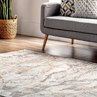 Nuloom Alexa Marble Nal1458A Gray Area Rug