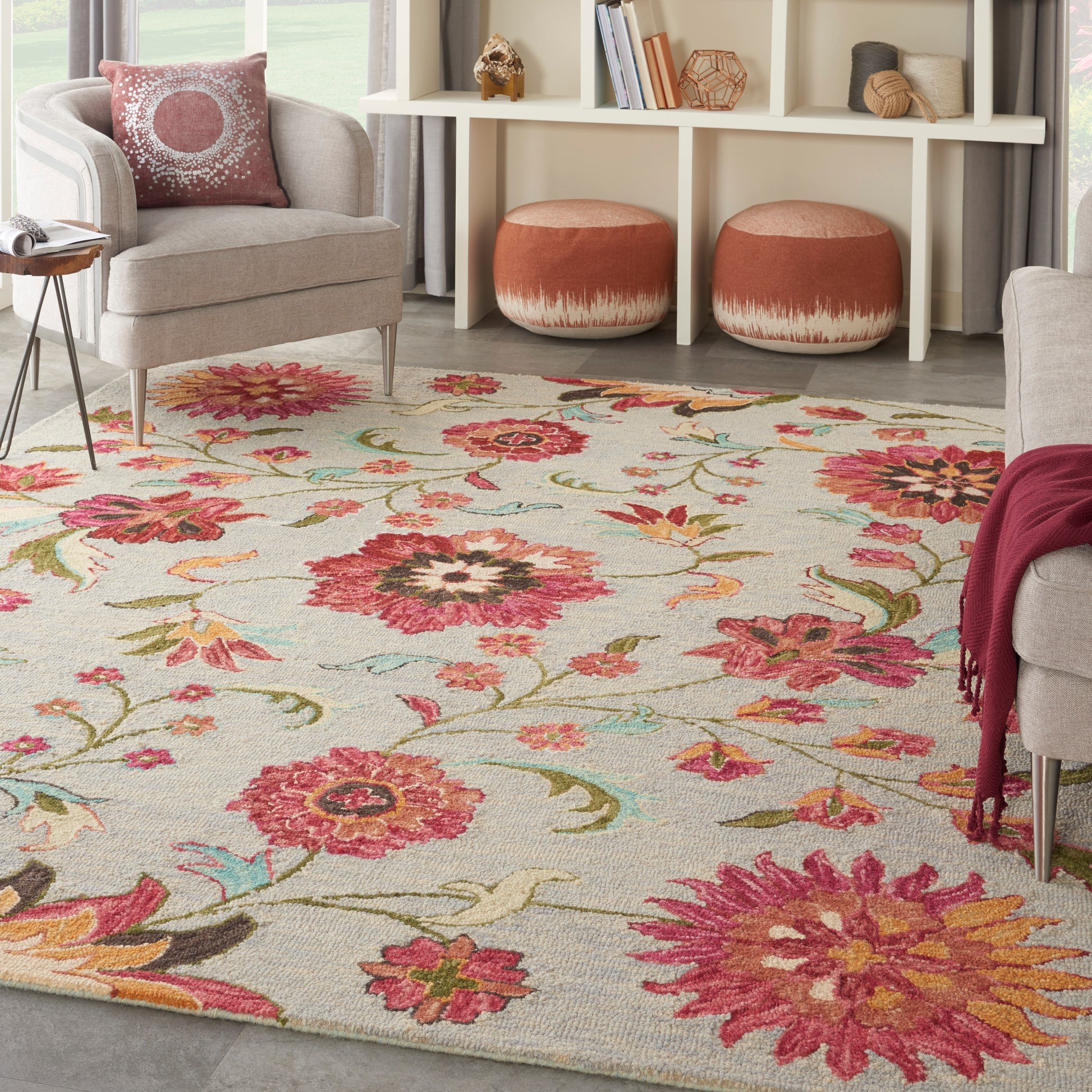 Nourison Bahari Bah04 Grey/Multi Area Rug