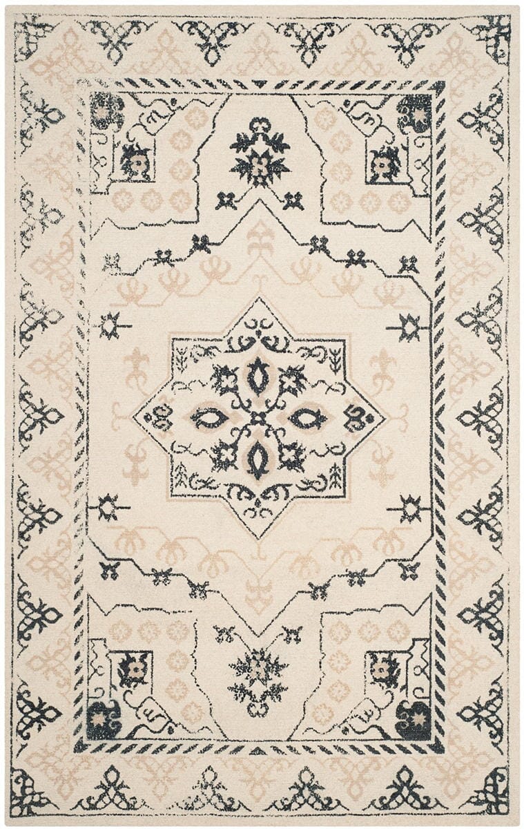 Safavieh Restoration Vintage Rvt424A Ivory / Charcoal Area Rug