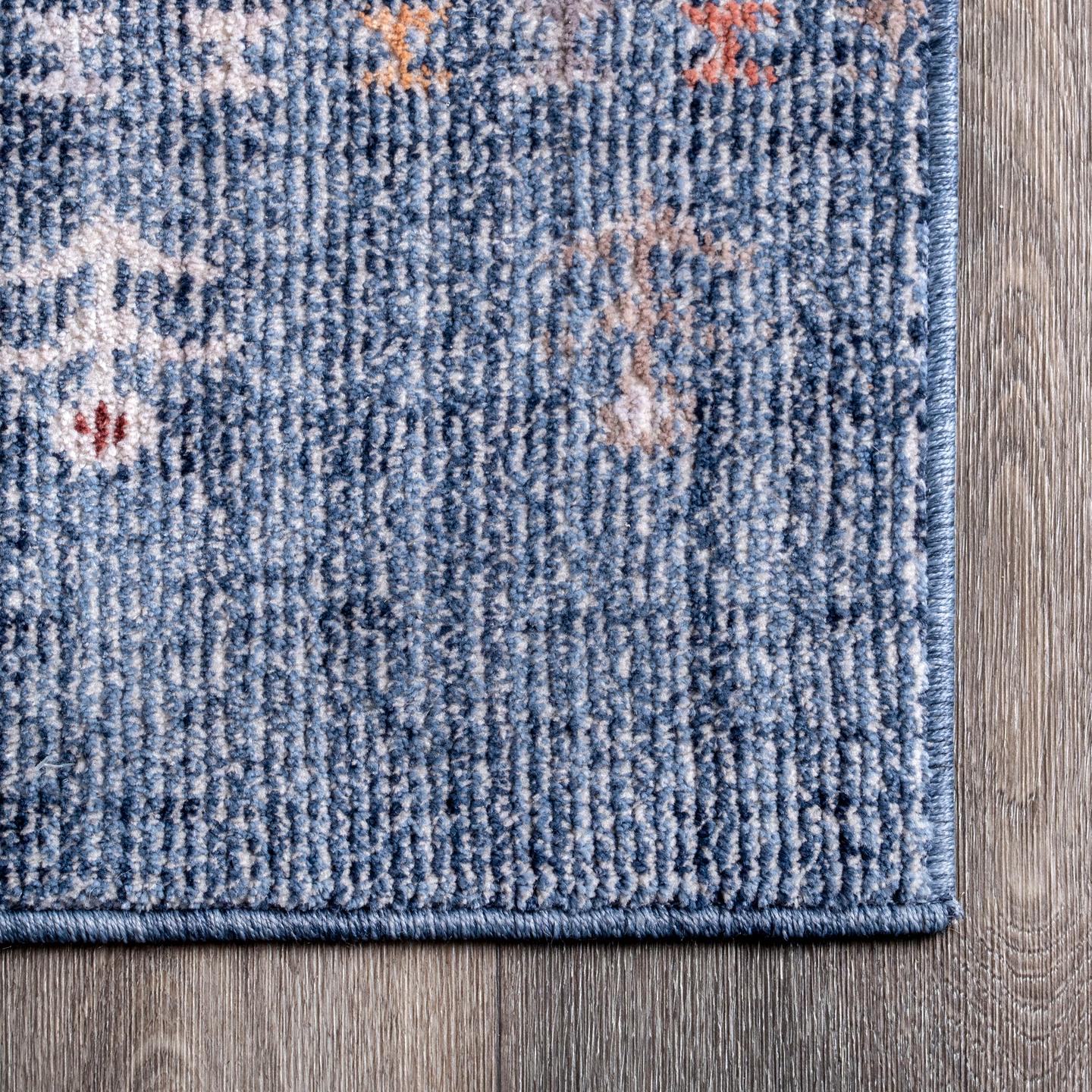 Nuloom Evelynn Tribal Vintage Nev2968A Blue Area Rug