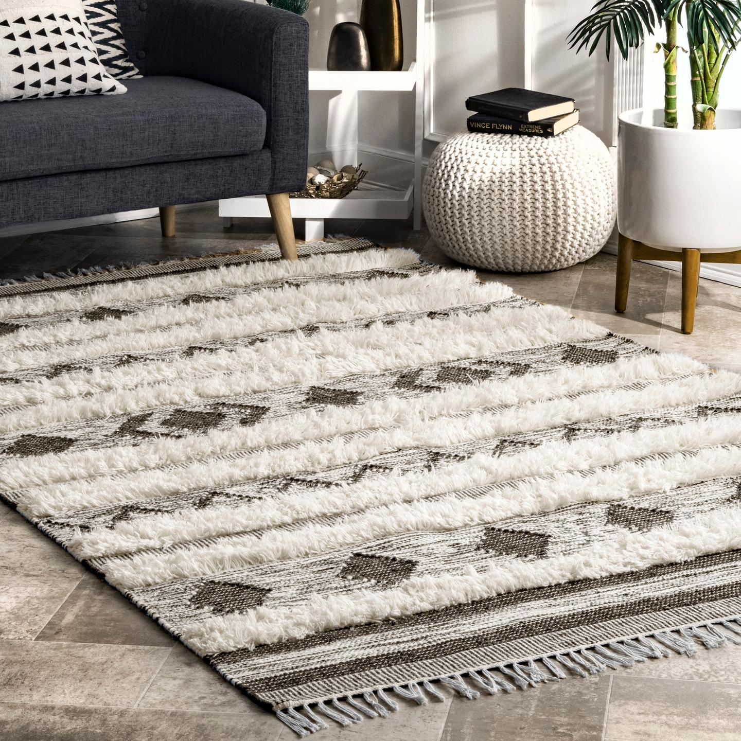 Nuloom Nylah Nny3321A Black And White Area Rug