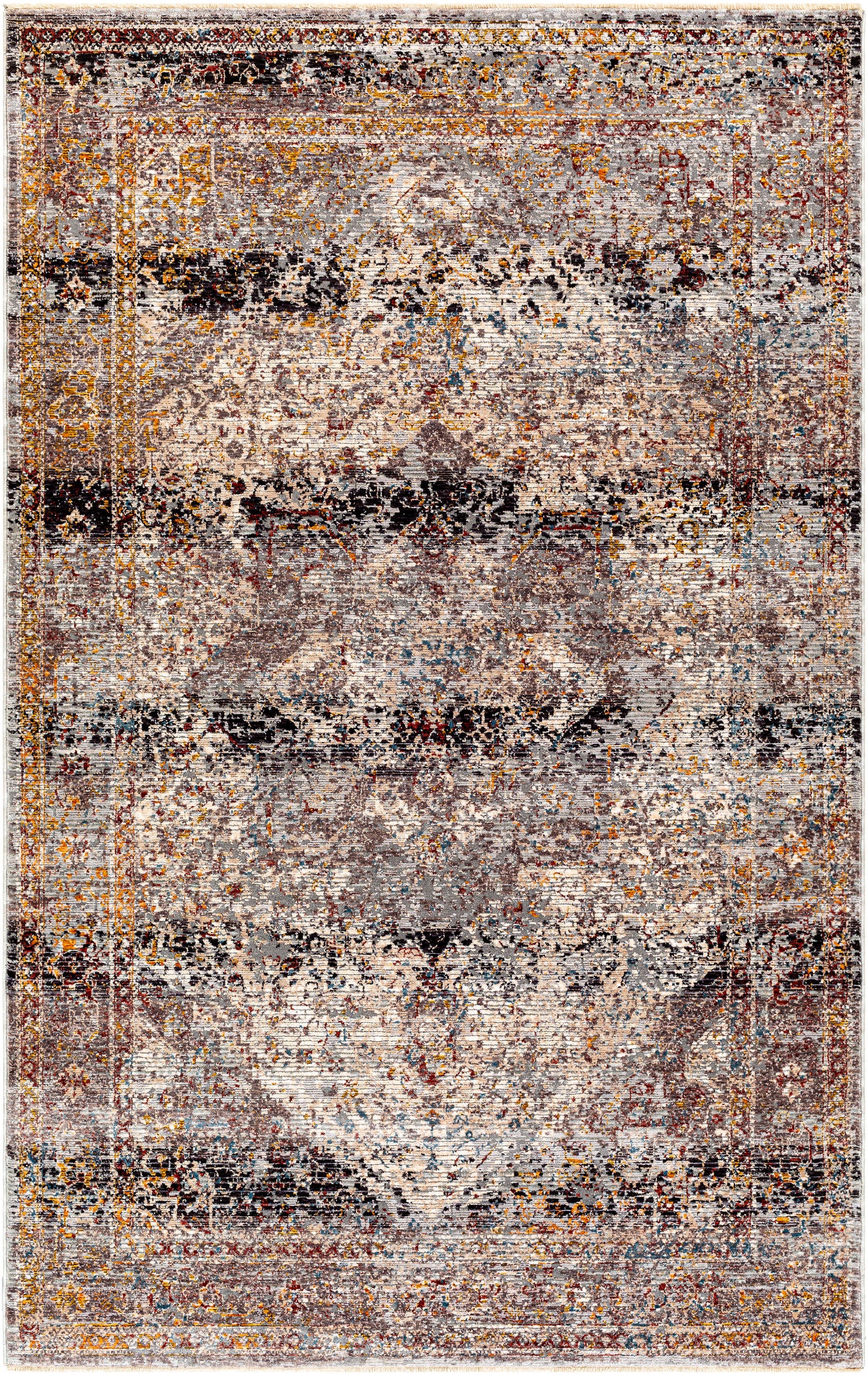 Surya Arya Rya-2300 Charcoal, Black Area Rug